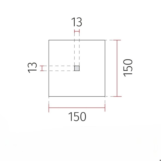 Plafoniera led di gesso ceramico pitturabile quadrato led 6w 4000k
