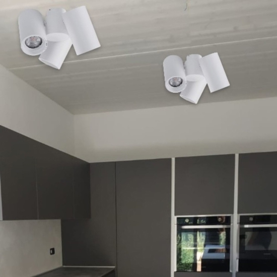 Plafoniera da cucina con 3 luci orientabili