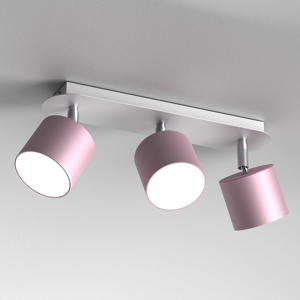 Plafoniera per cameretta rosa con faretti orientabili fp