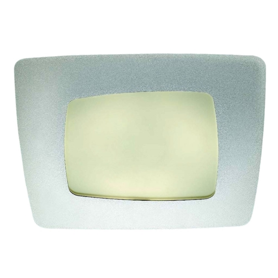 Plafoniera led 30w 3000k 55x55 design quadrato bianco stondata