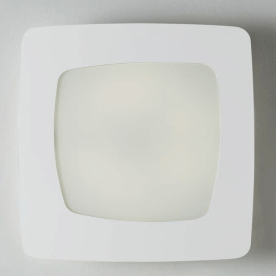 Plafoniera led 30w 3000k 55x55 design quadrato bianco stondata
