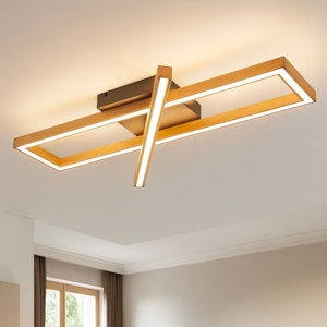 Plafoniera di legno led 36w 3000k dimmerabile