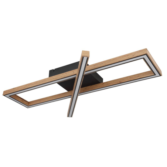 Plafoniera di legno led 36w 3000k dimmerabile