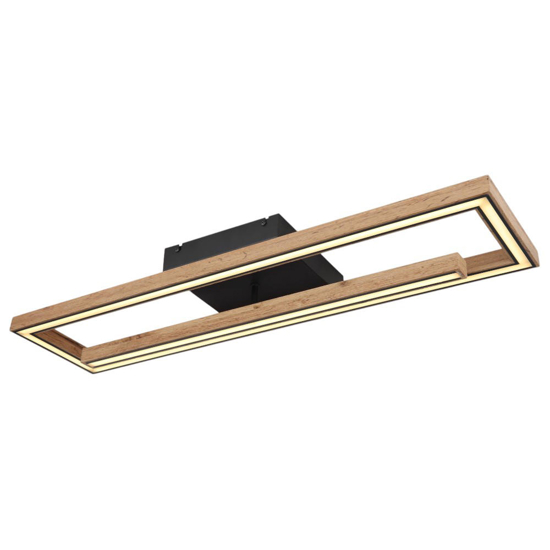 Plafoniera di legno led 36w 3000k dimmerabile