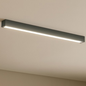 Plafoniera da cucina led 11w 3000k nera 62cm rettangolare