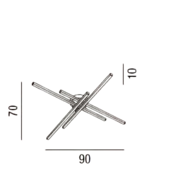 Plafoniera bianca led 58w cct perenz