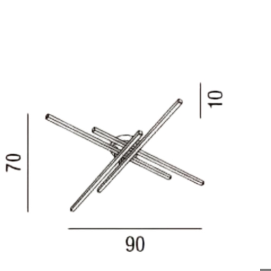 Syncro plafoniera da cucina perenz illuminazione led 58w cct design