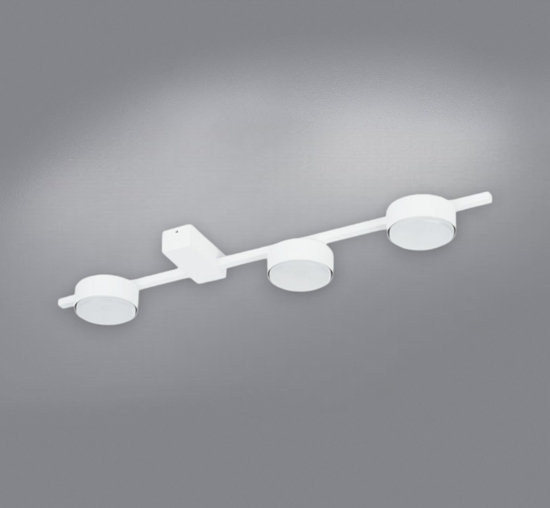 Lampada bianca 3 luci con faretti gx53 led moderna