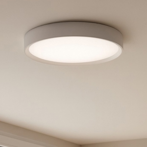 Plafoniera 50 cm led 46w 3000k tonda bianca linea light tara