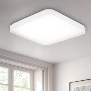 Plafoniera quadrata bianca led 30w 3000k per ufficio