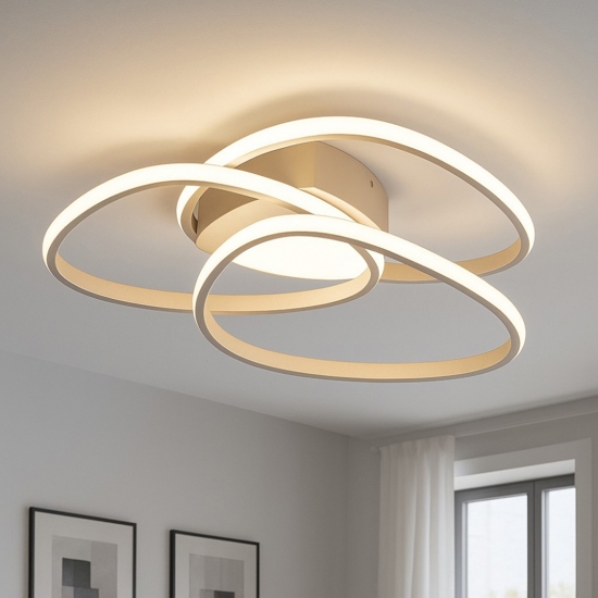 Plafoniera led ondaluce md rose oro