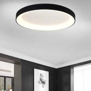 Plafoniera nera per cucina led 3000k tonda fp