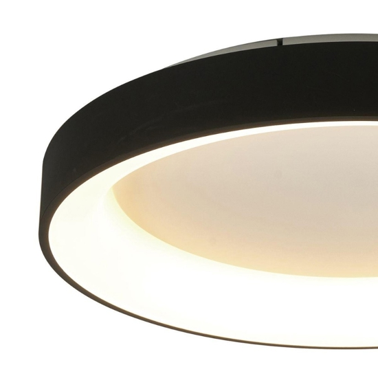 Plafoniera nera per cucina led 3000k tonda fp