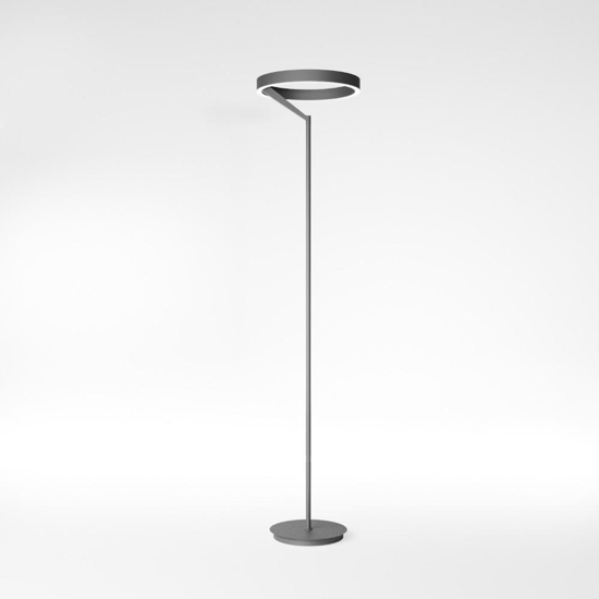 Lampada da terra led 3000k criseide gea luce nera design moderno