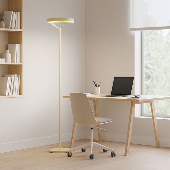 Lampada da terra moderna gea luce criseide led 3000k verde salvia