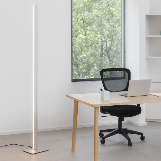 Gea luce eartha lampada da terra led 3000k design moderno bianca