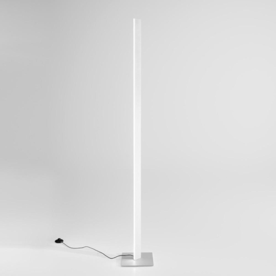 Gea luce eartha lampada da terra led 3000k design moderno bianca