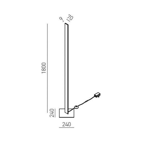 Gea luce eartha lampada da terra led 3000k design moderno bianca