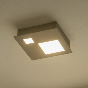 Isyluce plafoniera led 12w 3000k quadrata sabbia