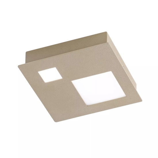 Isyluce plafoniera led 12w 3000k quadrata sabbia