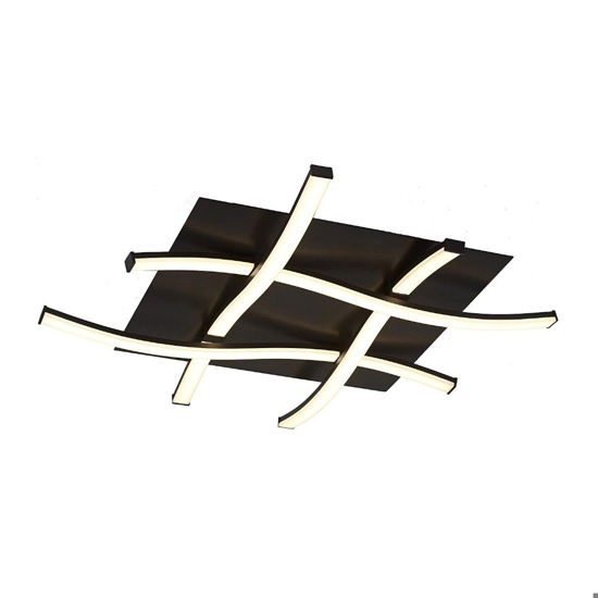 Plafoniera led 34w 2800k marrone ossido design particolare