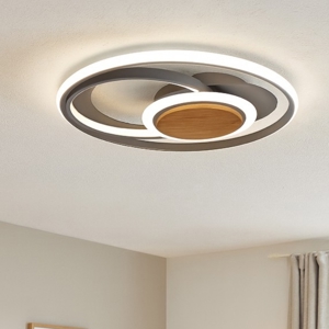 Plafoniera led 45w 3000k antracite in legno
