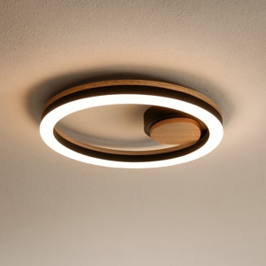 Plafoniera led 12w 3000k di legno moderna