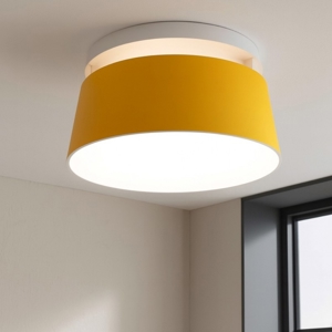Plafoniera led 36w 3000k dimmerabile gialla moderna stilnovo oxygen