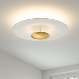 Plafoniera led 3000k design tondo linea light horizon oro