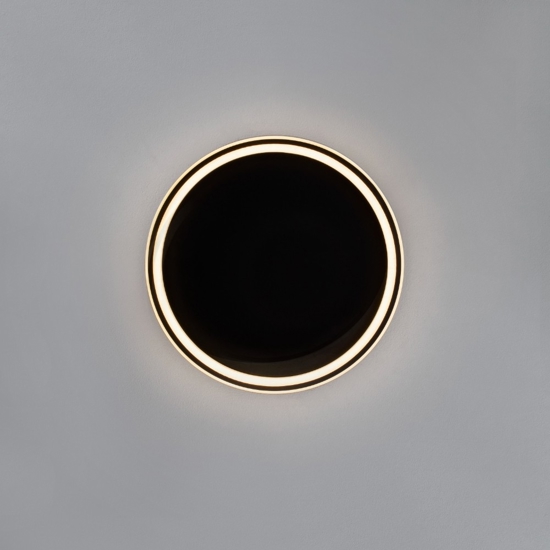 Plafoniera nera led 60w 3000k tonda per soggiorno moderno