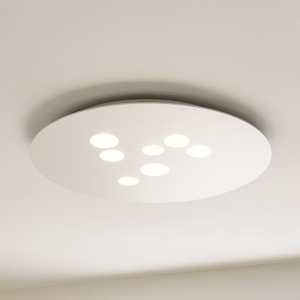 Plafoniera design bianca gea luce luna