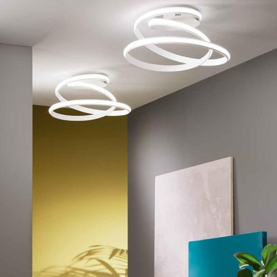 Plafoniera led pl vuelta ondaluce bianca