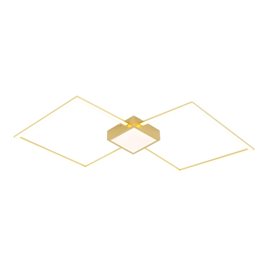 Plafoniera led 30w 3000k oro design quadrata moderna