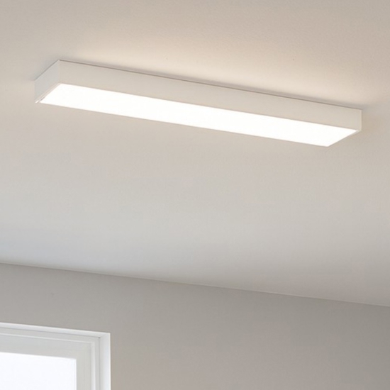 Plafoniera led da ufficio 3000k linea light tara bianco ip40