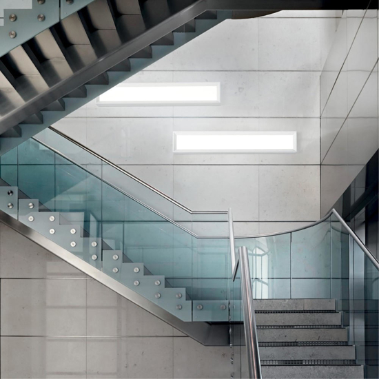 Plafoniera led da ufficio 3000k linea light tara bianco ip40