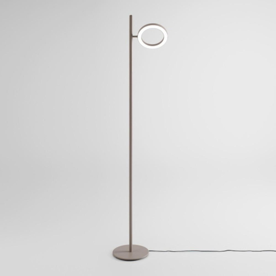 Gea luce gpi lampada da terra led 3000k orientabile tortora