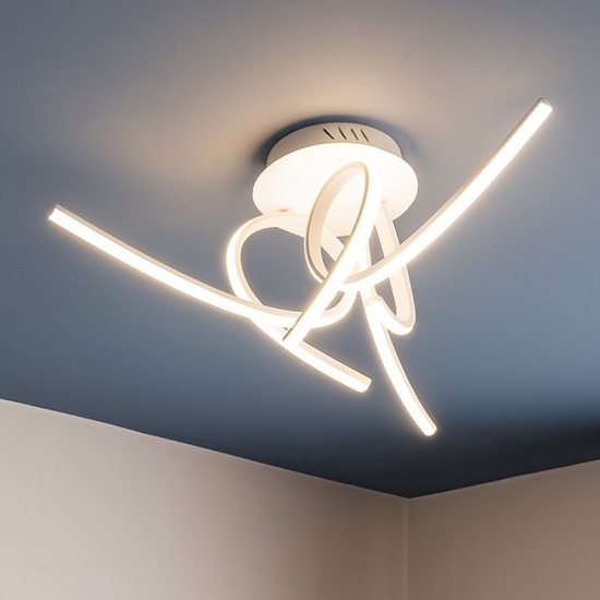Gea luce tosca plafoniera moderna led 45w 3000k bianca