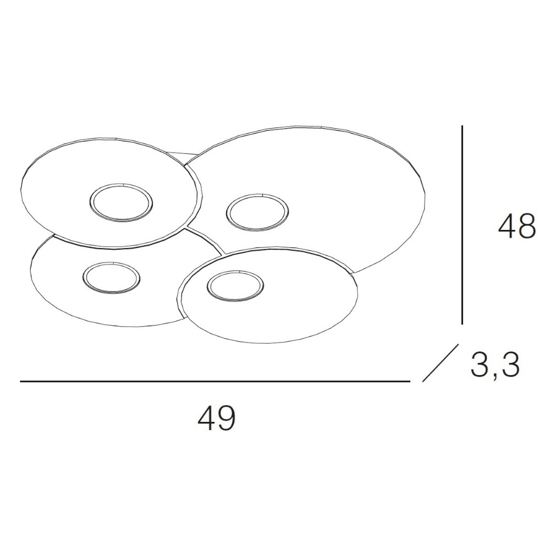 Plafoniera bianca per cucina moderna