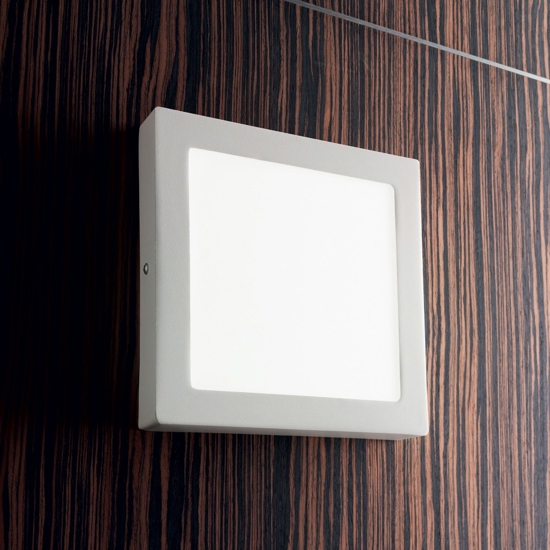 Plafoniera da cucina led 3000k quadrata universal pl d22 square ideal lux