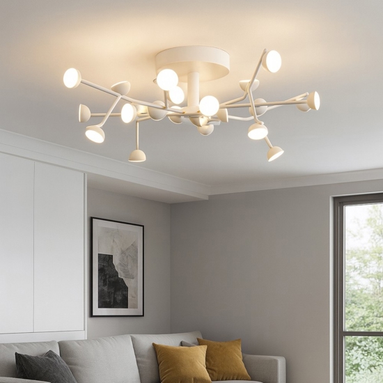 Plafoniera per camera da letto led 72w 3000k design moderna
