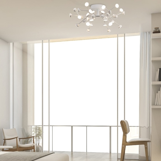 Plafoniera per camera da letto led 72w 3000k design moderna