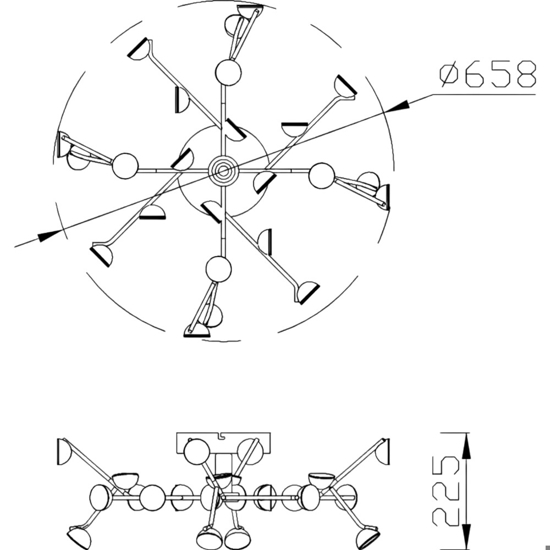 Plafoniera per camera da letto led 72w 3000k design moderna