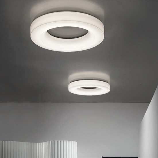 Plafoniera led per soggiorno 4000k dimmerabile saturn stilnovo