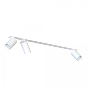 Plafoniera con 3 faretti led orientabili bianco