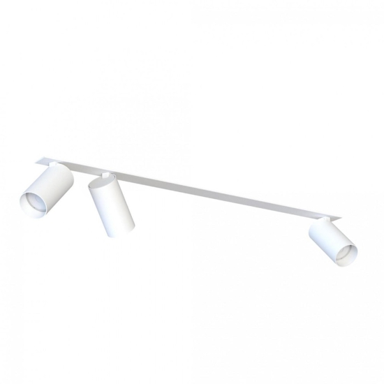 Plafoniera con 3 faretti led orientabili bianco