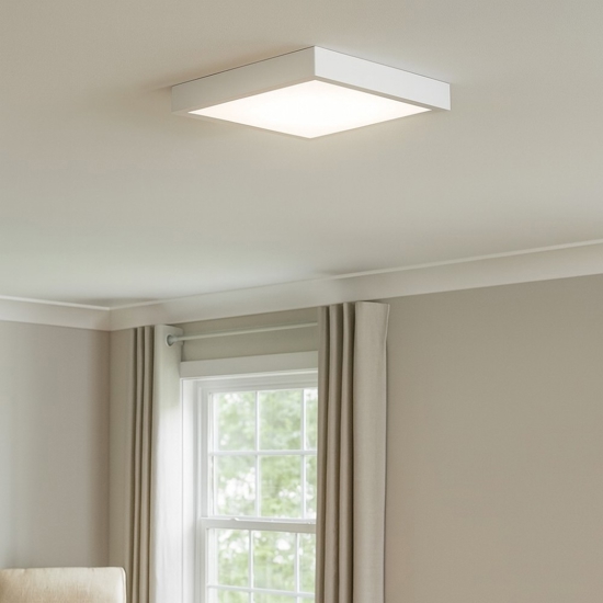 Plafoniera grande linea light box led bianca quadrata 43w 4000k