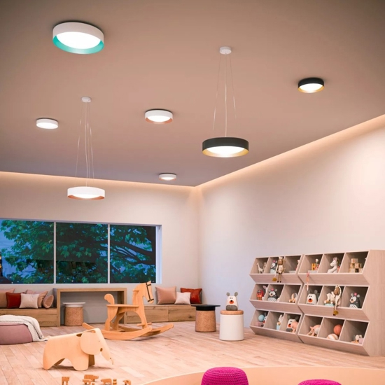 Plafoniera da soffitto per cucina led 3000k linea light crew 2