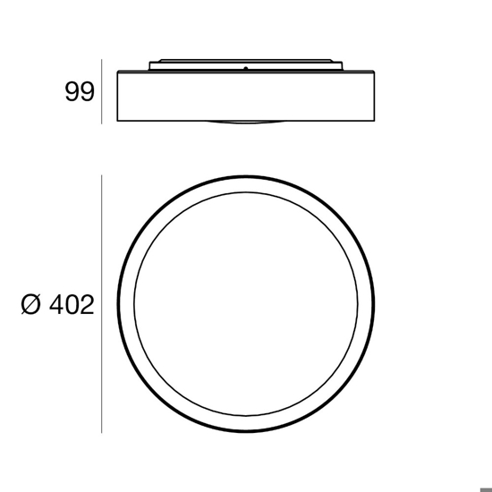 Plafoniera da soffitto per cucina led 3000k linea light crew 2