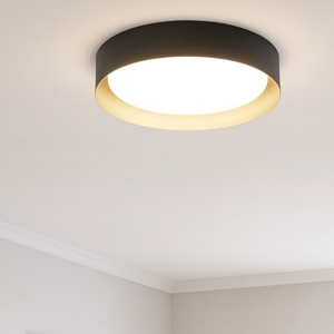 Plafoniera led 22w 3000k nero oro linea light crew 2