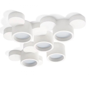 Plafoniera per cucina in gesso bianco chio sforzin